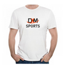 DXM SPORTS Unisex White Crew Neck T-Shirts for Gym - Breathable, Comfortable 1 image