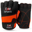 DXM Sports Workout Gloves for Women, Half Finger Padded Weight Lifting Training Fitness Gym Gloves - Orange 14 image