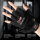DXM Sports Workout Gloves for Women, Half Finger Padded Weight Lifting Training Fitness Gym Gloves - Black 3 image
