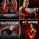 DXM Sports Workout Gloves for Women, Half Finger Padded Weight Lifting Training Fitness Gym Gloves - Red 13 image