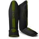 DXM Sports Shin Instep Guards Black/Green For MMA Martial Arts Kicking Sparring Training Gear, BJJ Karate Boxing Taekwondo 1 image