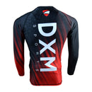 DXM Sports Long Sleeve Rash Guard Compression Shirt - Black/Red 4 image