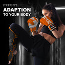 DXM Sports Shin Instep Guards Black/Orange For MMA Martial Arts Kicking Sparring Training Gear, BJJ Karate Boxing Taekwondo 10 image